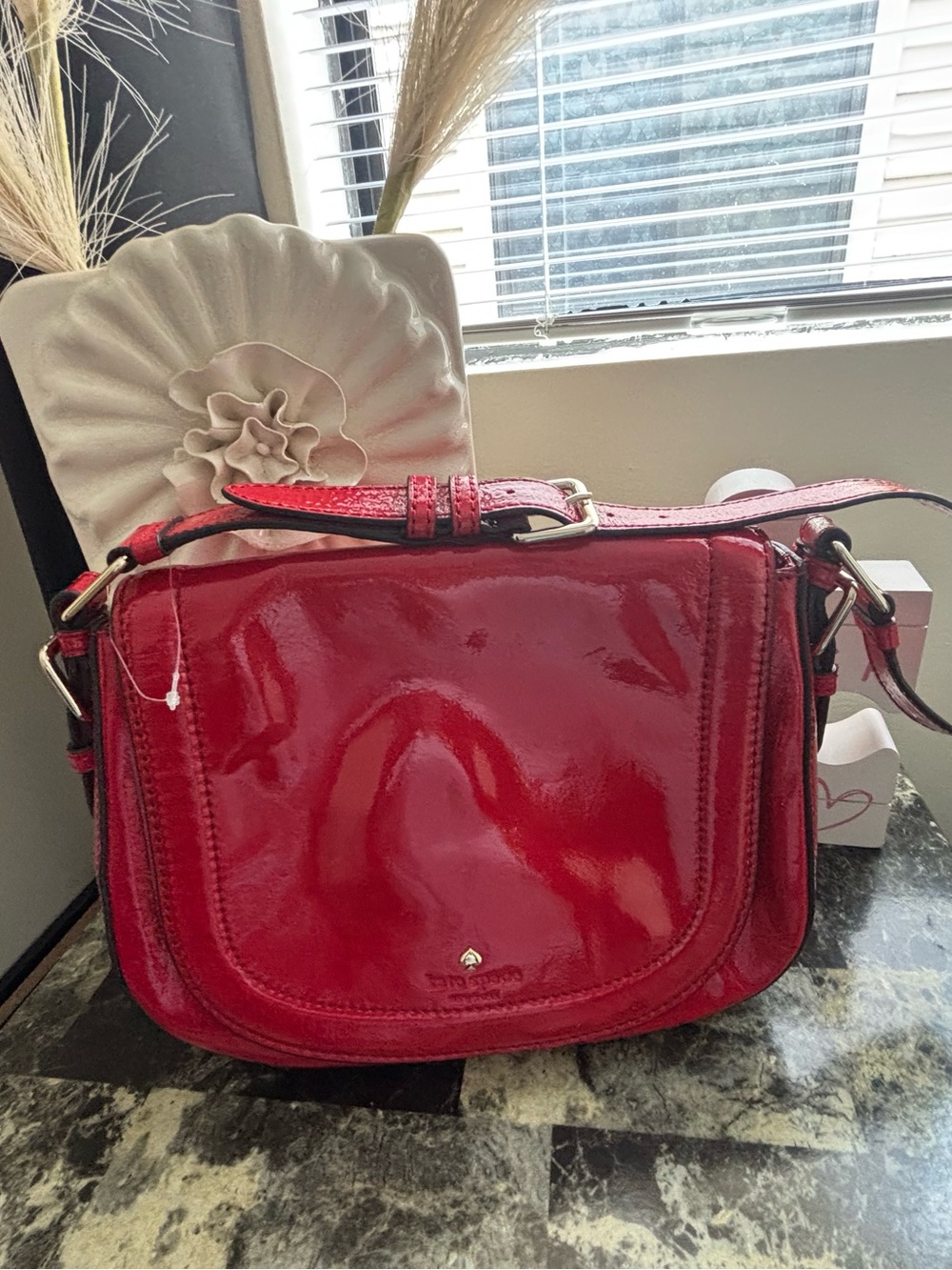 kate spade Glossy Red Patent Leather Crossbody Bag